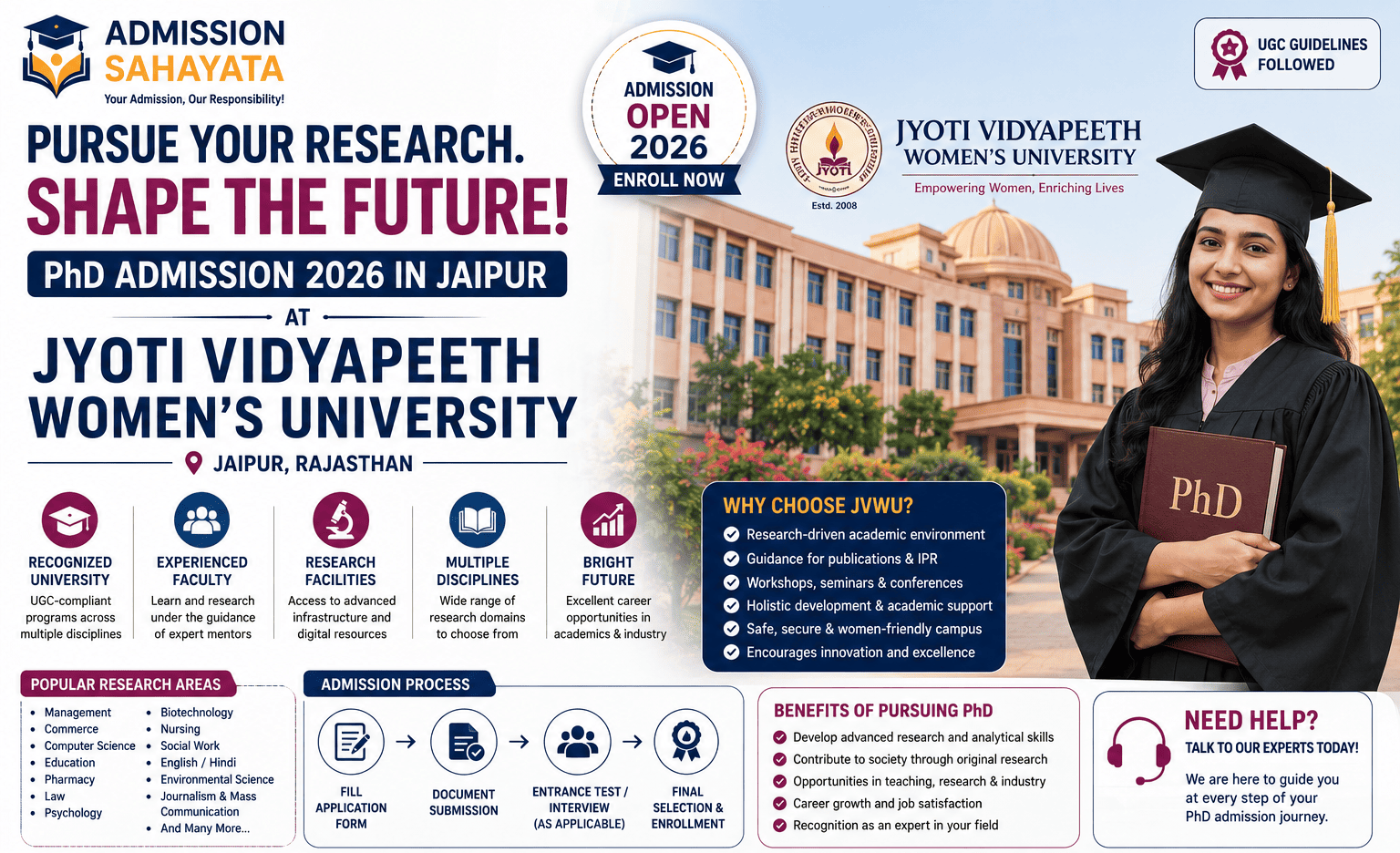PhD Admission Jyoti Vidyapeeth University jaipur